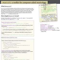 music21: a Toolkit for Computer-Aided Musicology