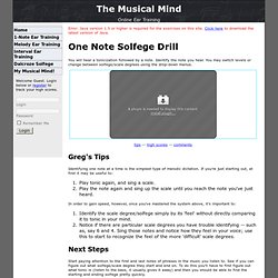 Musical Mind: Single Note Solfege Drill