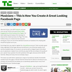 Musicians – This Is How You Create A Great Looking Facebook Page