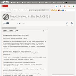 Musick Me Nutrit - The Book Of 432, page 1