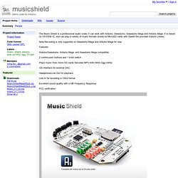 musicshield - Demo code for Arduino