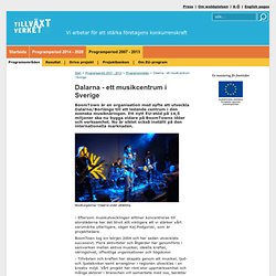 Dalarna - ett musikcentrum i Sverige - Tillväxtverket