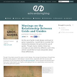 Musings on the Relationship Between Grids and Guides