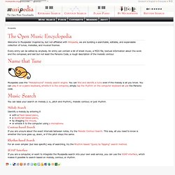 Musipedia Melody Search Engine