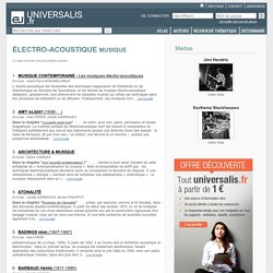 MUSIQUE ÉLECTRO-ACOUSTIQUE