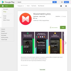 Musixmatch Paroles de chanson – Applications Android sur Google Play
