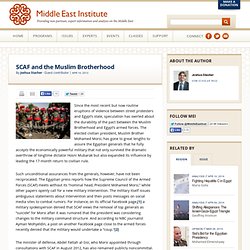 SCAF and the Muslim Brotherhood