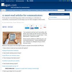 11 must-read articles for communicators