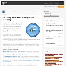 KZO's Top 25 Must Read Blogs About eLearning