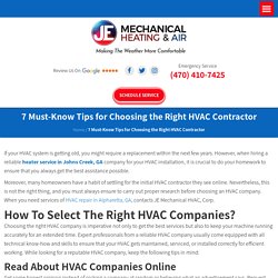 7 Must-Know Tips for Choosing the Right HVAC Contractor