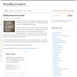 26 Must-Have Free Fonts