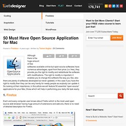 50 Must Have Open Source Application for Mac