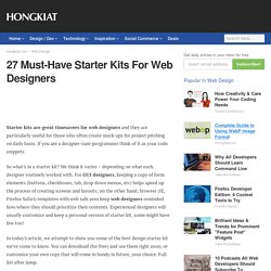 27 Must-Have Starter Kits For Web Designers