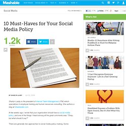 10 Must-Haves for Your Social Media Policy