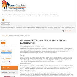 Must-Haves for Successful Trade Show Participation