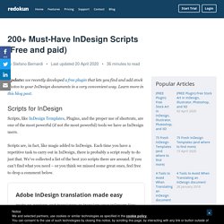 105 Must-Have InDesign scripts (Free and paid) [Updated: May 2017]