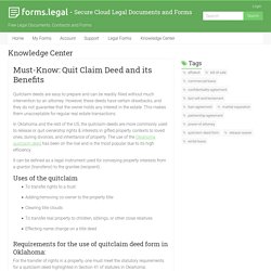 Create & Free Download Oklahoma Quitclaim Deed Form