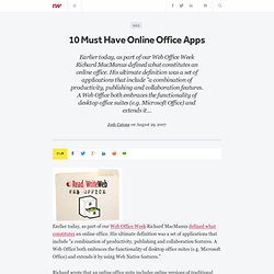 10 Must Have Online Office Apps