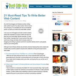 21 Must-Read Tips To Write Better Web Content