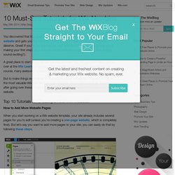 10 Must-See Tutorials for Wix Newbies