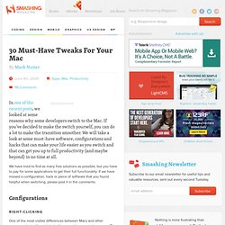 30 Must-Have Tweaks For Your Mac - Smashing Magazine