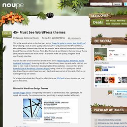 45+ Must See WordPress themes