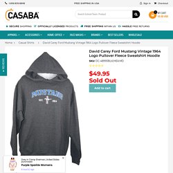 David Carey Ford Mustang Vintage 1964 Logo Pullover Fleece Sweatshirt – Casaba Shop