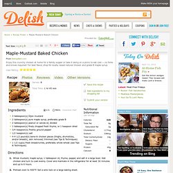 Maple-Mustard Baked Chicken - Breaded Baked Chicken Recipes