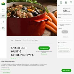 Snabb och mustig kycklinggryta - Recept