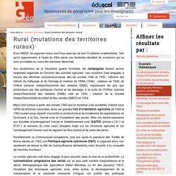 Rural (mutations des territoires ruraux)