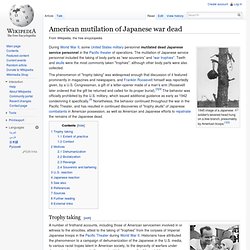 American mutilation of Japanese war dead