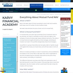 Know About Mutual Fund NAV - Karvy Online