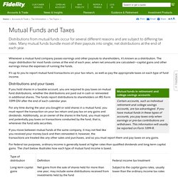 Mutual Funds and Taxes