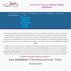 Mutuelle optique - 50 devis pas chère en ligne