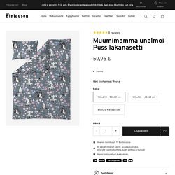 Muumimamma unelmoi pussilakanasetti Siniharmaa / Roosa / 150x210 + 50x60 cm