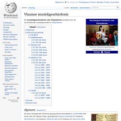 Vlaamse muziekgeschiedenis