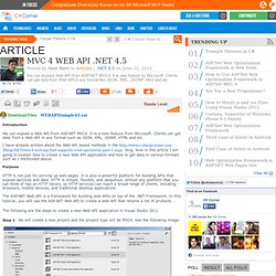 MVC 4 WEB API .NET 4.5