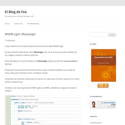 MVVM Light: MessengerEl Blog de Fox