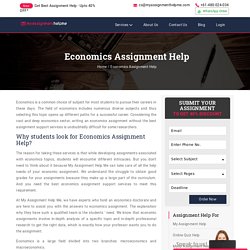 My Assignment Help Me - Economics Assignment Help