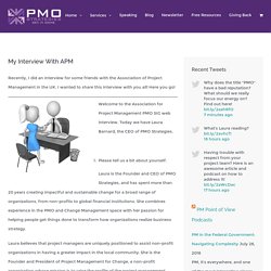 My Interview With APM – PMO