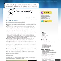 My new organizer « Corrie Haffly