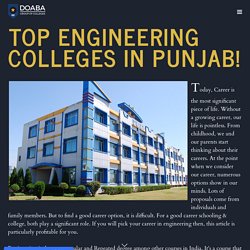 Top Engineering Colleges in Punjab!