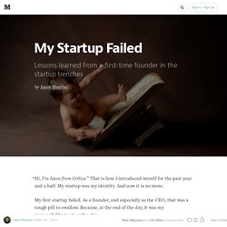 My Startup Failed
