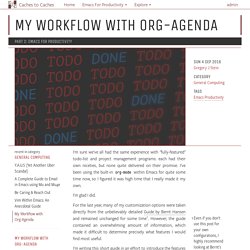 My Workflow with Org-Agenda