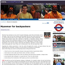 Myanmar for backpackers