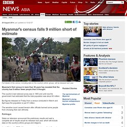 Myanmar's census falls 9 million short of estimate