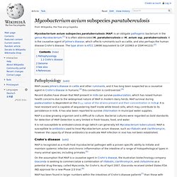 WIKIPEDIA - Mycobacterium avium subspecies paratuberculosis.