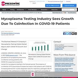 Mycoplasma Testing Industry Sees Growth Due To Coinfection In COVID-19 Patients