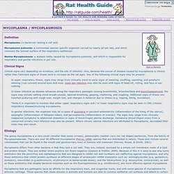 Health Guide: Mycoplasma / Mycoplasmosis