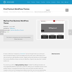 MyCorp Free Business WordPress Theme
